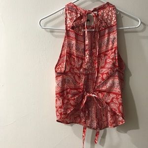 Topshop double ribbons top 🦚